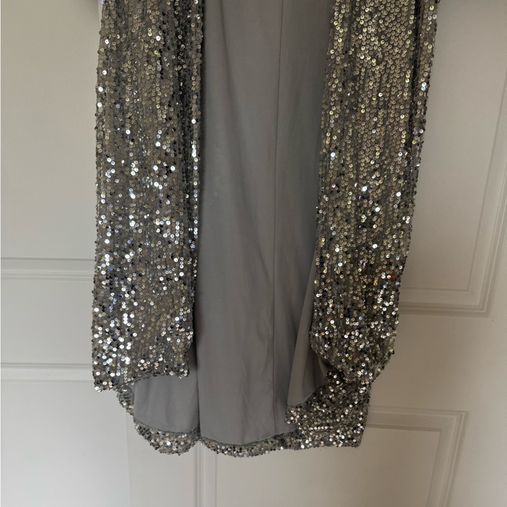 Torrid Silver Sequin Cardigan / Kimono - Picture 6 of 7